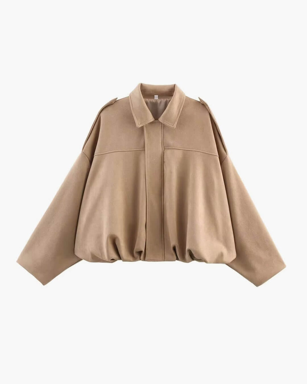 Bomber femme aspect daim oversize