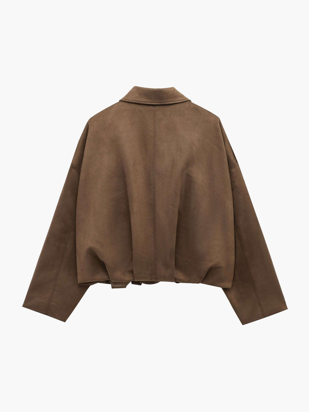 Bomber femme aspect daim oversize