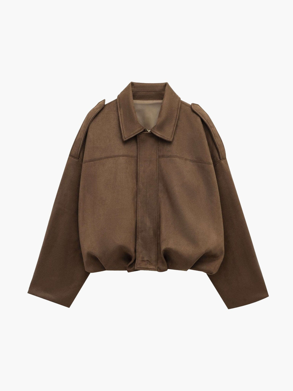 Bomber femme aspect daim oversize