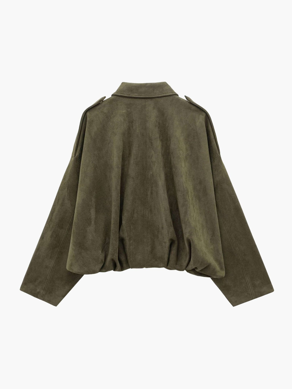 Bomber femme aspect daim oversize