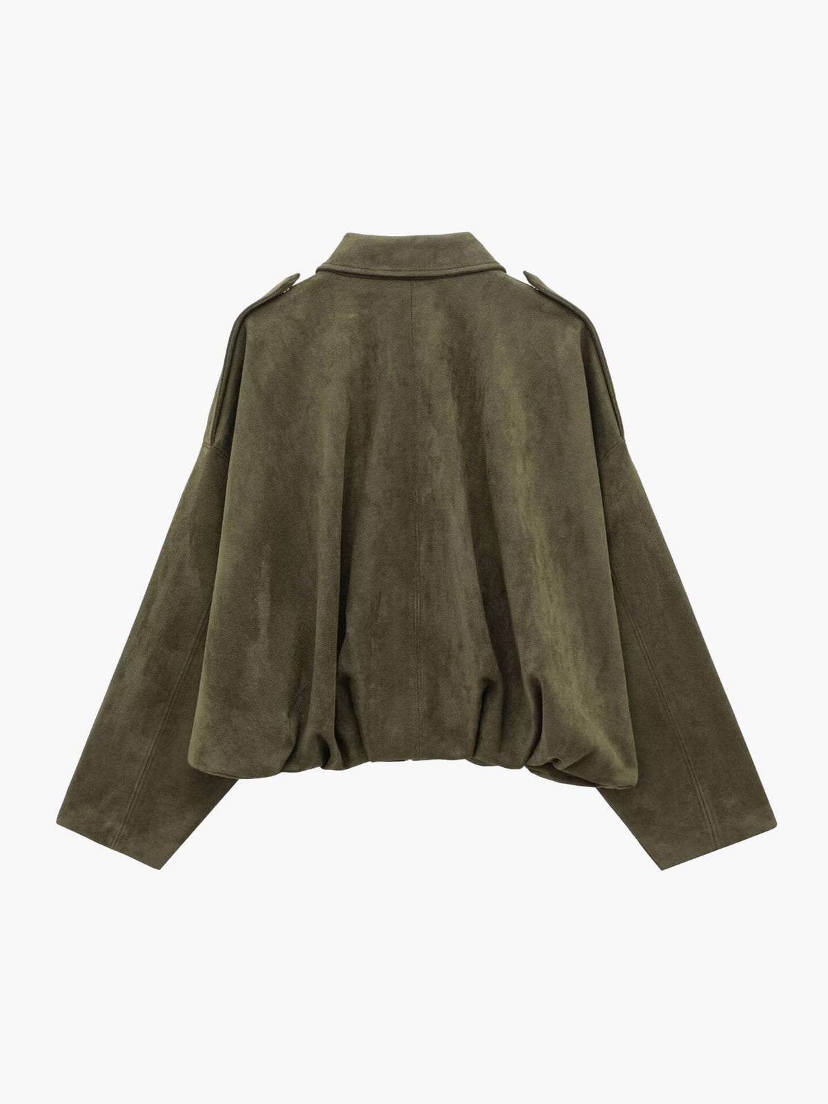 Bomber femme aspect daim oversize