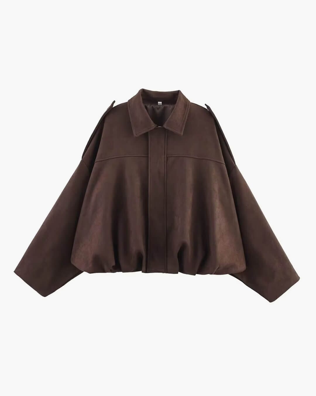 Bomber femme aspect daim oversize