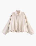 Bomber femme aspect daim oversize