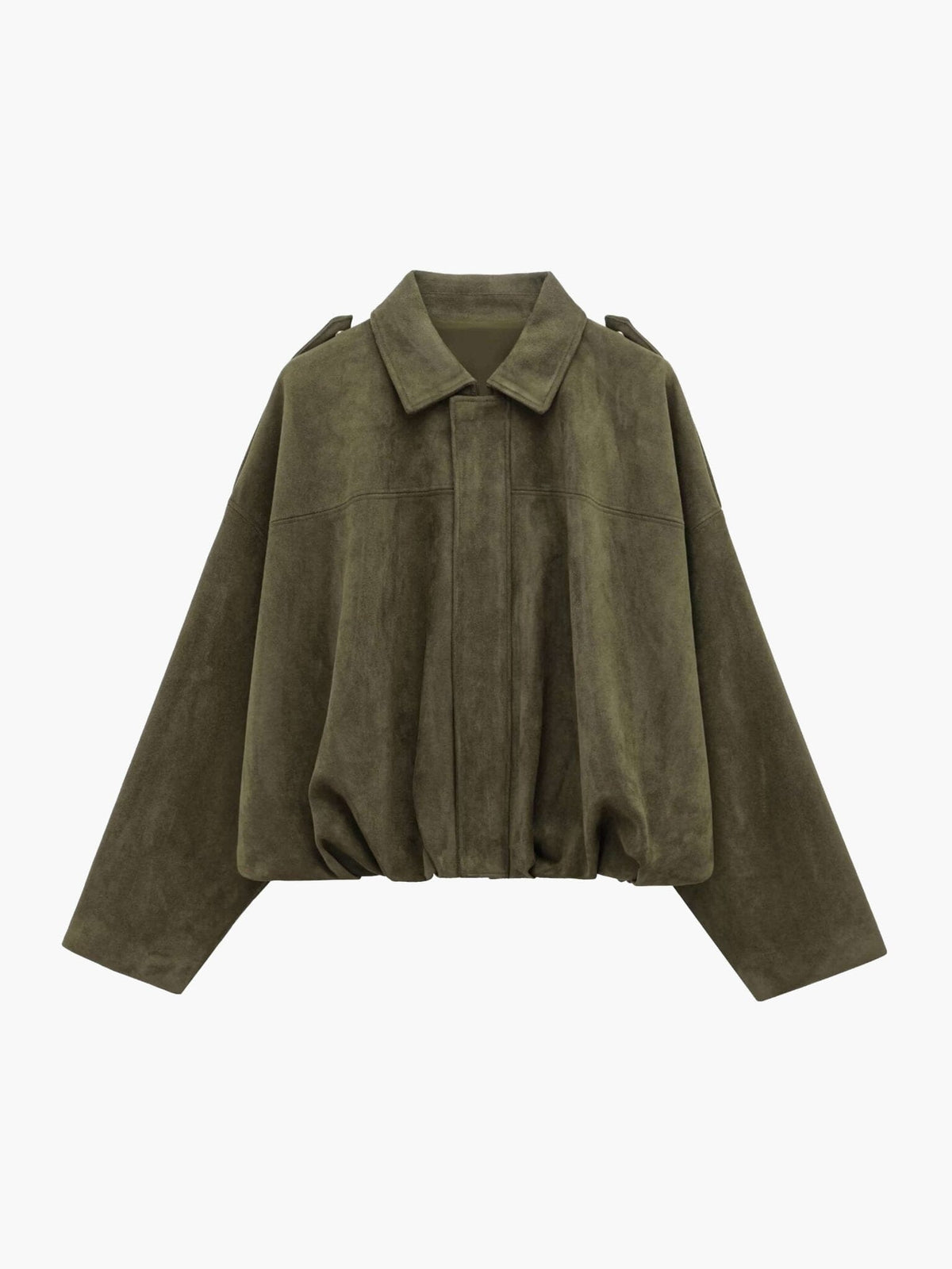 Bomber femme aspect daim oversize