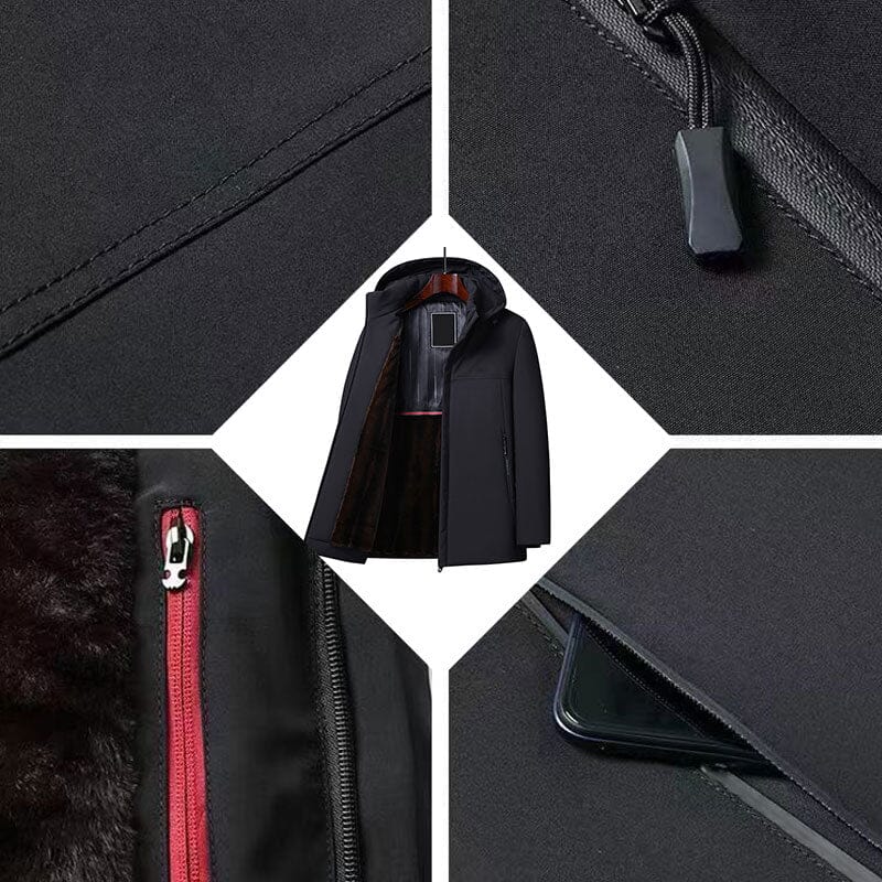 Parka homme doublée polaire à capuche