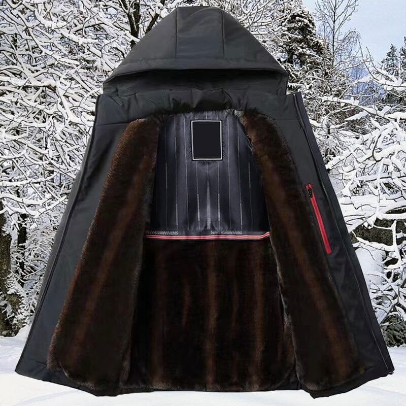 Parka homme doublée polaire à capuche