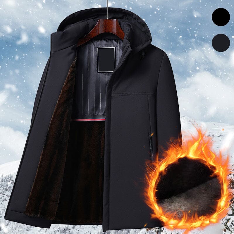 Parka homme doublée polaire à capuche