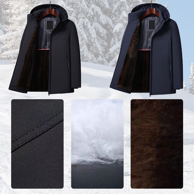 Parka homme doublée polaire à capuche