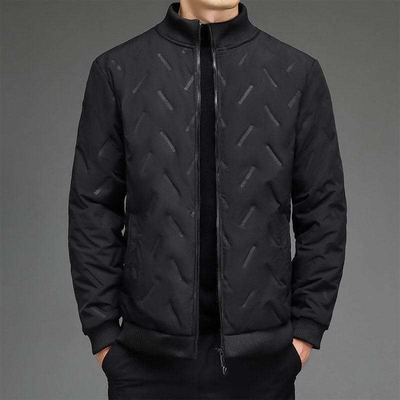 Veste matelassée homme épaisse col montant - Noir