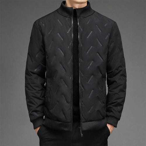 Veste matelassée homme épaisse col montant - Noir