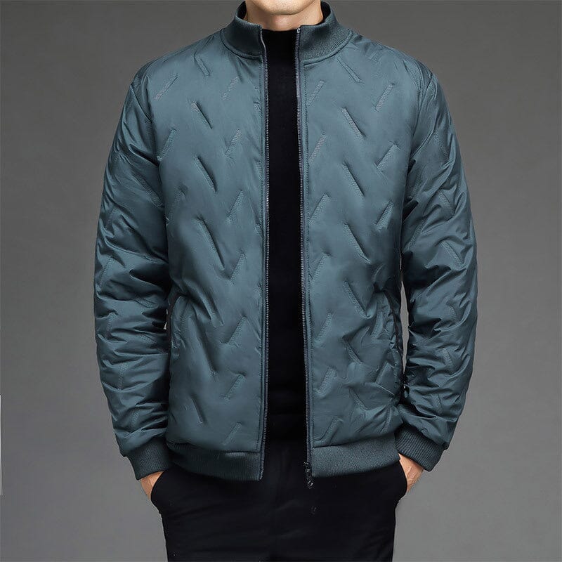 Veste matelassée homme épaisse col montant - Vert