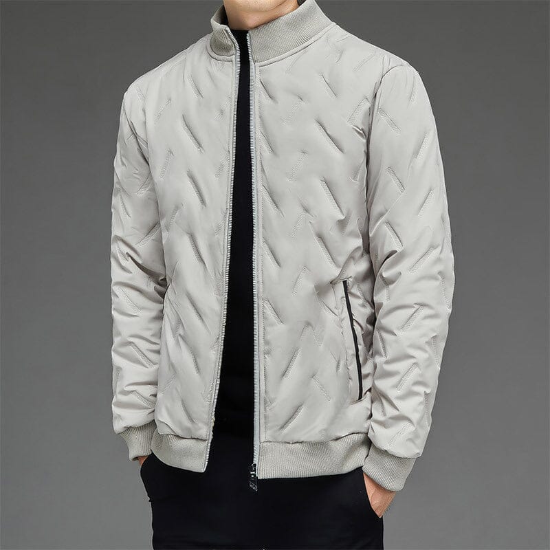 Veste matelassée homme épaisse col montant - Kaki