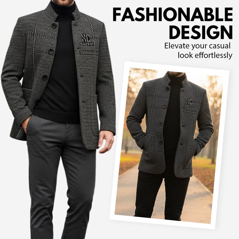 Veste d'hiver homme col montant (3 épaisseurs)