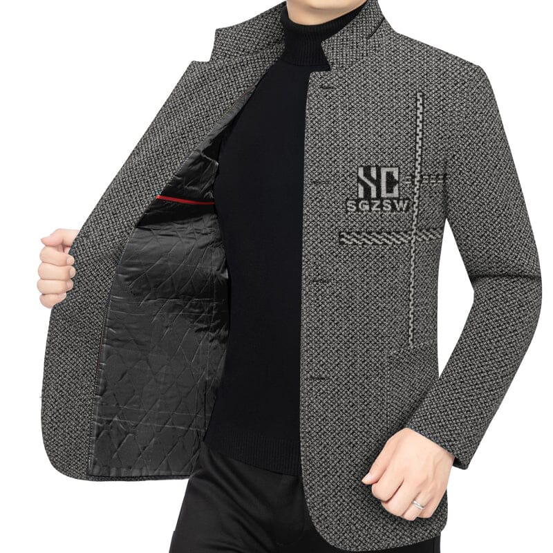 Veste d'hiver homme col montant (3 épaisseurs) - Gris