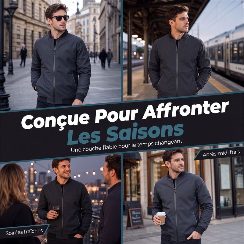Blouson bomber homme doublure chaude