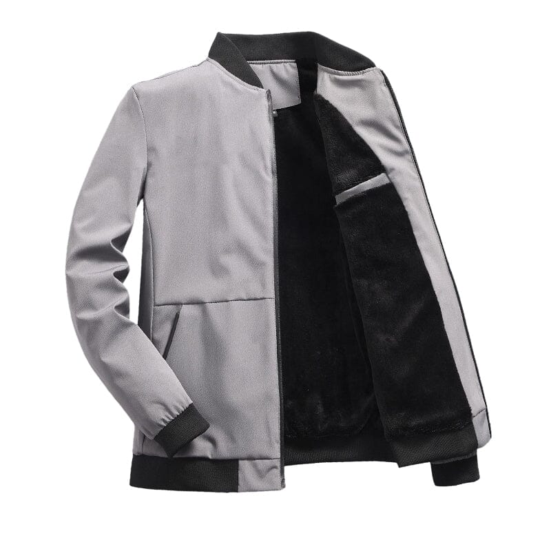 Blouson bomber homme doublure chaude - Gris