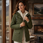 Veste à capuche femme doublée polaire coupe-vent