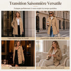Manteau cintré femme effet laine boutonnage simple