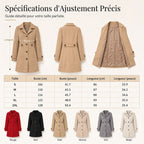 Manteau cintré femme effet laine boutonnage simple