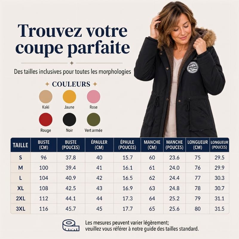 Parka femme doublée peluche capuche fausse fourrure